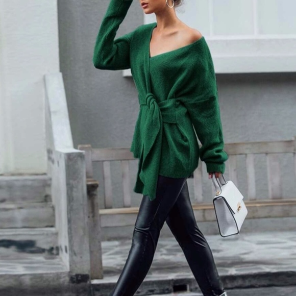 CAMMIE Knit Wrap Sweater - Picture 4 of 4